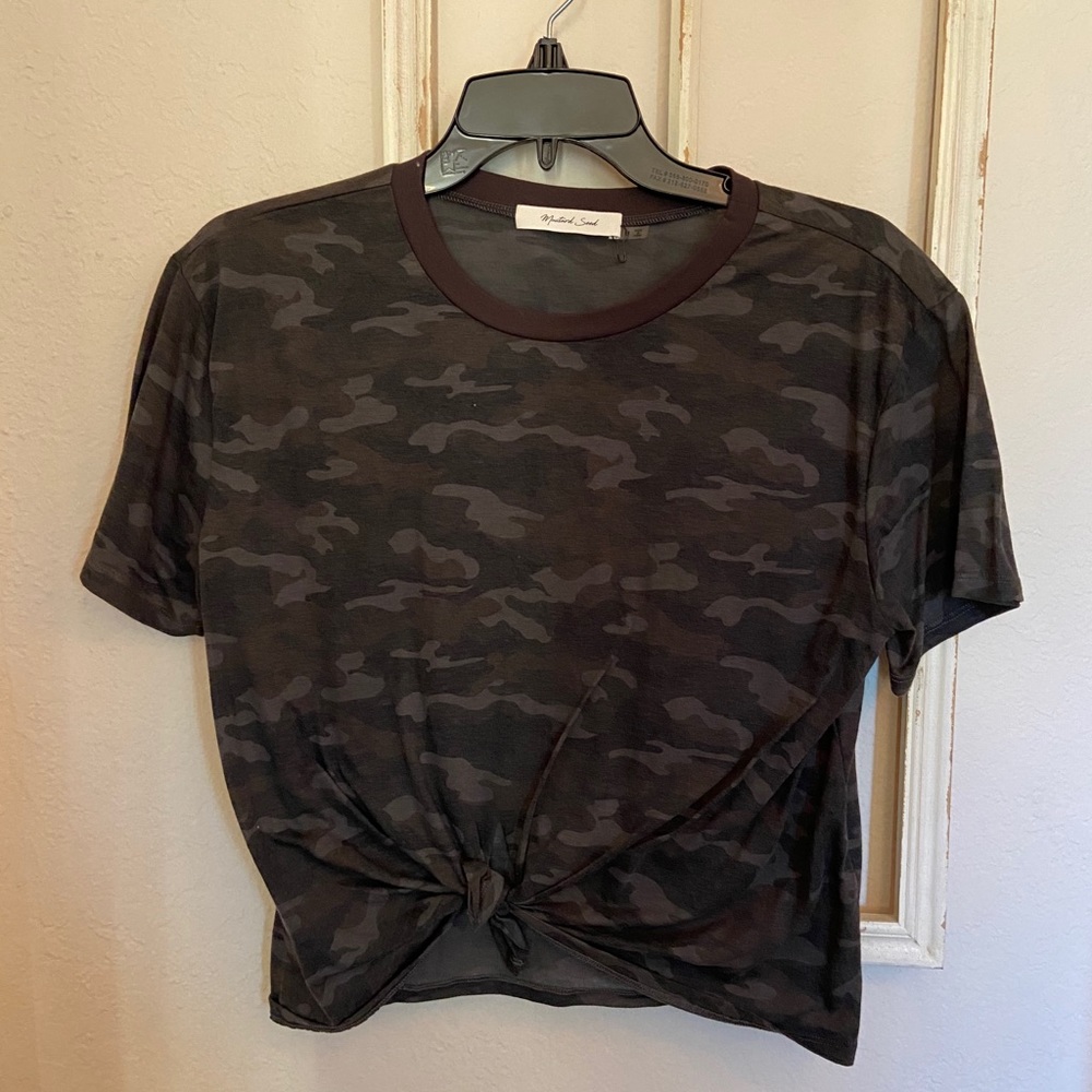 Camo Crop top t shirt